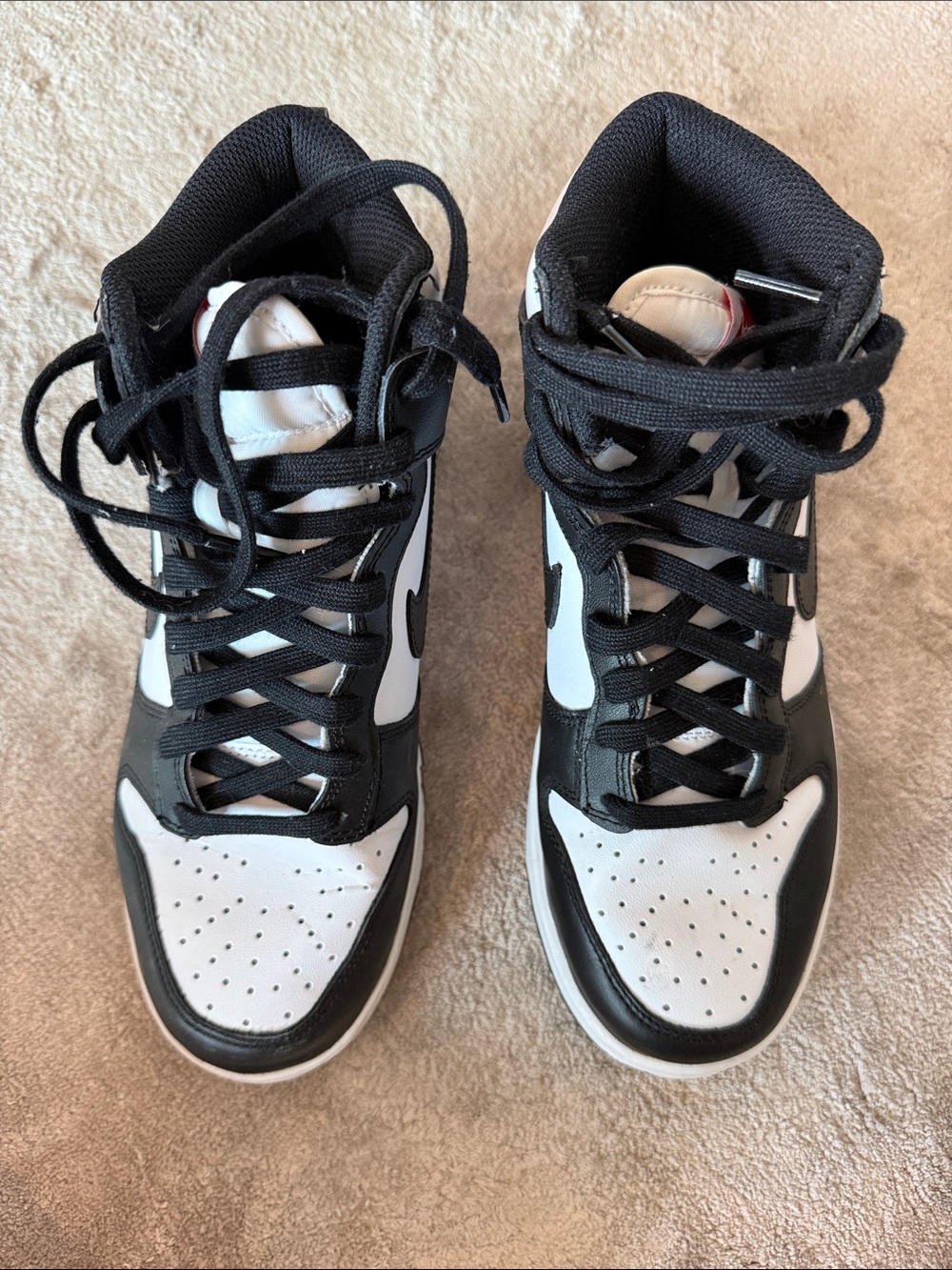 Nike Black and White High-Top Women's Sneakers